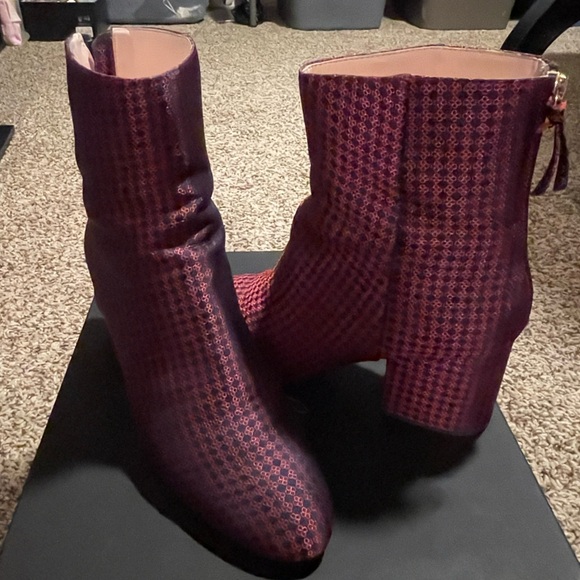 J. Crew Shoes - J Crew Chucky Heel Maya Boots Red & Blue